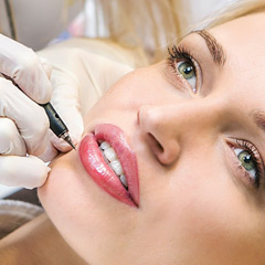 Перманентный макияж татуаж губ в Уфе